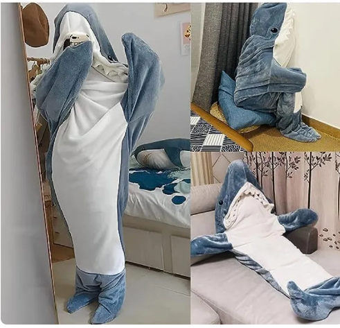 Shark Adult Onesie/ Sleeping Bag