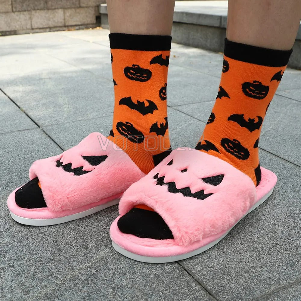 Halloween Pumpkin Slippers